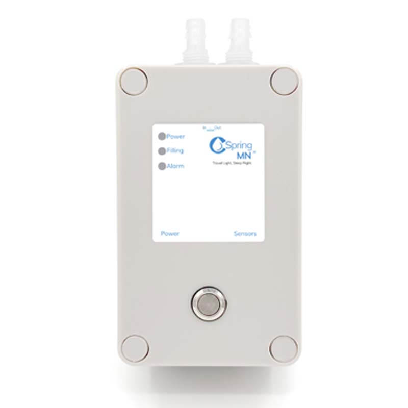 Compact and travel-friendly CSpring MINI CPAP water replenisher on a simple background, ideal for on-the-go sleep therapy solutions.