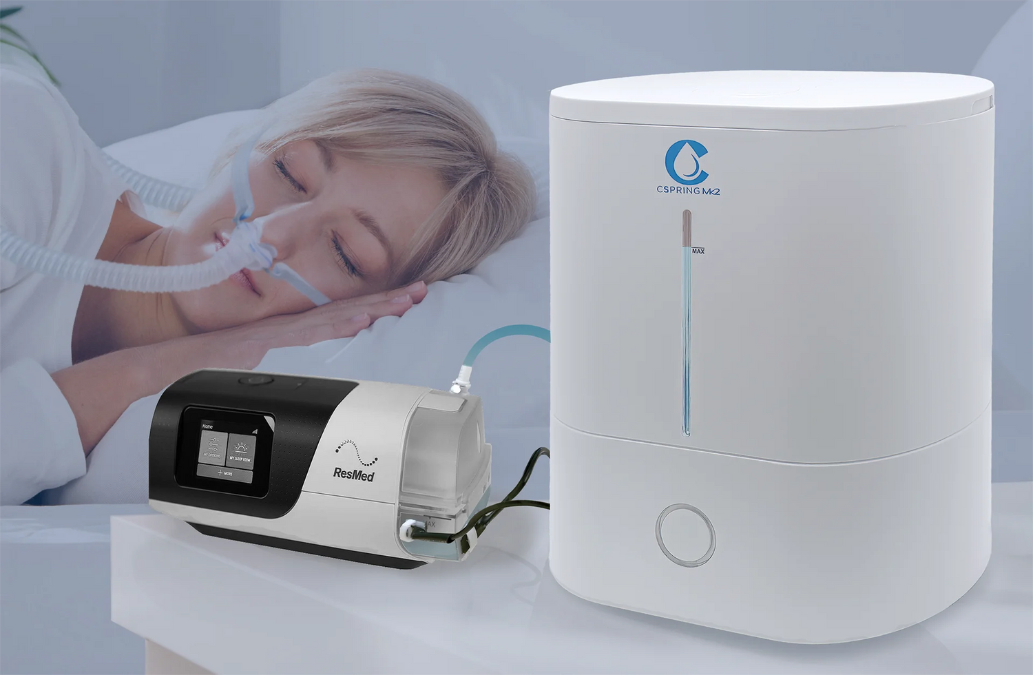 External Cpap Device Cspring™ | Extra Large CPAP-BiPAP Water Tank Replenishing System